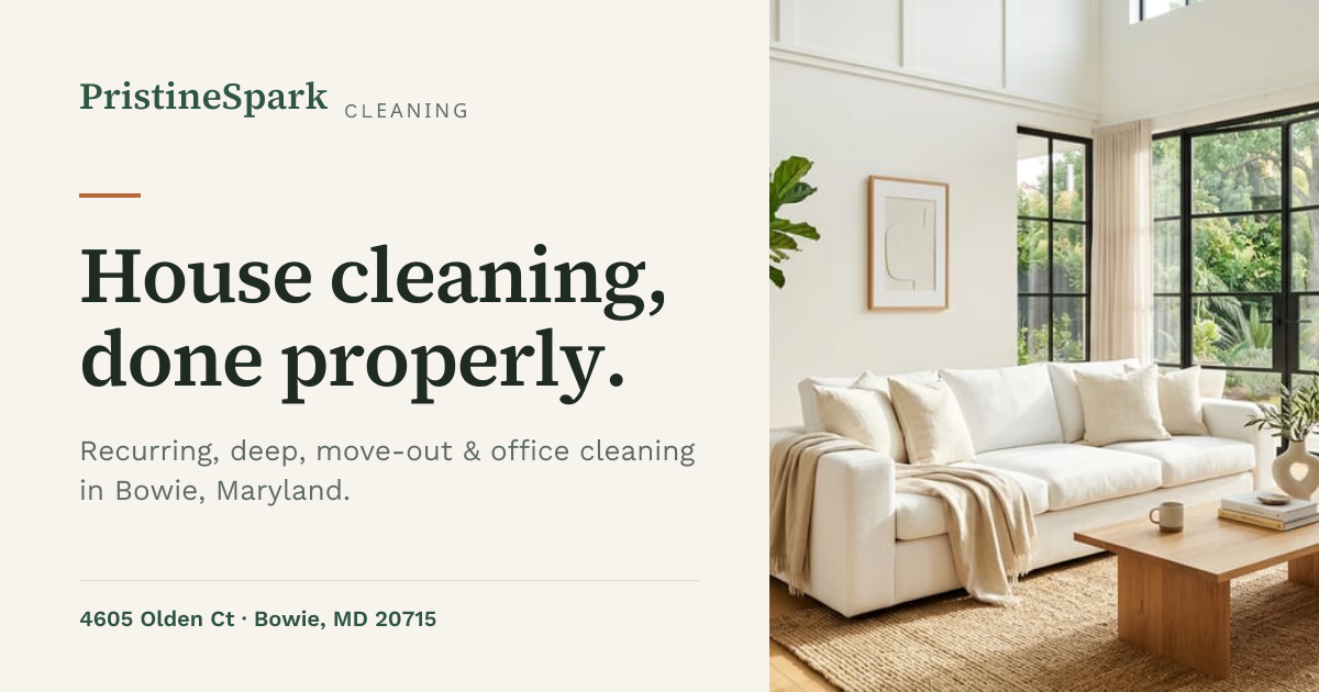 PristineSpark Cleaning | House & Office Cleaning in Bowie, MD